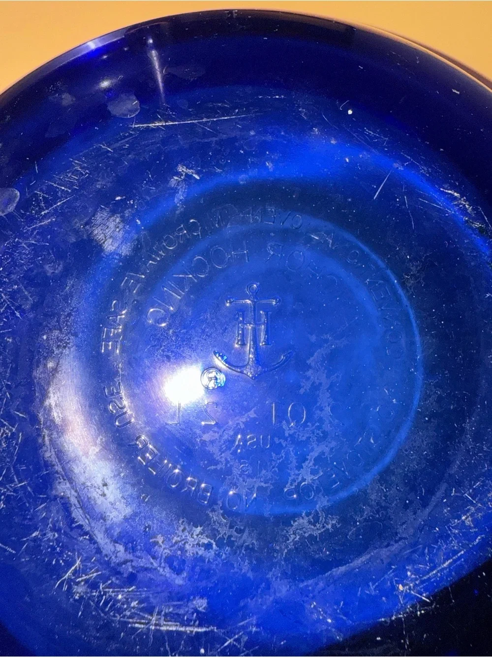 Anchor Hocking Cobalt Blue Glass Covered Casserole